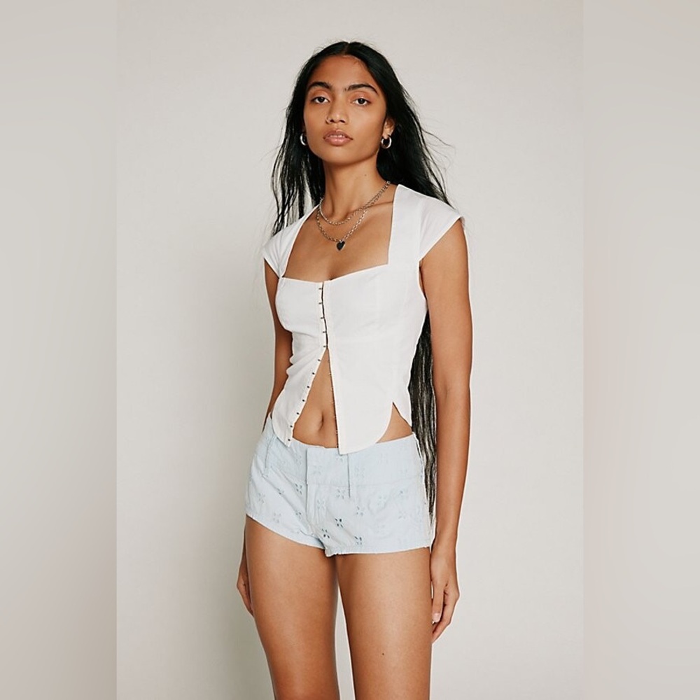 Kimchi Blue Janey Eyelet Micro Mini Shorts